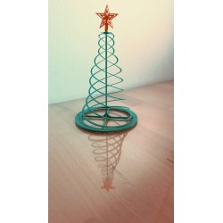 Moderner Spiral-Weihnachtsbaum mit Stern